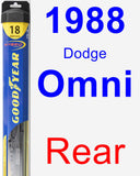 Rear Wiper Blade for 1988 Dodge Omni - Hybrid