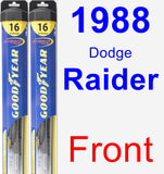 Front Wiper Blade Pack for 1988 Dodge Raider - Hybrid