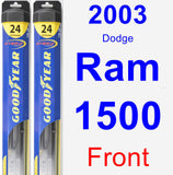Front Wiper Blade Pack for 2003 Dodge Ram 1500 - Hybrid
