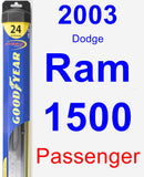 Passenger Wiper Blade for 2003 Dodge Ram 1500 - Hybrid