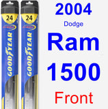 Front Wiper Blade Pack for 2004 Dodge Ram 1500 - Hybrid