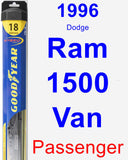 Passenger Wiper Blade for 1996 Dodge Ram 1500 Van - Hybrid