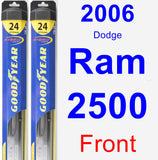 Front Wiper Blade Pack for 2006 Dodge Ram 2500 - Hybrid