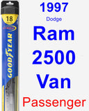 Passenger Wiper Blade for 1997 Dodge Ram 2500 Van - Hybrid