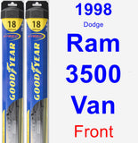 1998 Dodge Ram 3500 Van Wiper Blade by Goodyear (Premium