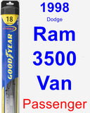 Passenger Wiper Blade for 1998 Dodge Ram 3500 Van - Hybrid