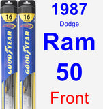 Front Wiper Blade Pack for 1987 Dodge Ram 50 - Hybrid