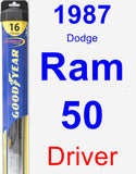 Driver Wiper Blade for 1987 Dodge Ram 50 - Hybrid