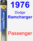 Passenger Wiper Blade for 1976 Dodge Ramcharger - Hybrid