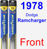 Front Wiper Blade Pack for 1978 Dodge Ramcharger - Hybrid