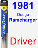 Driver Wiper Blade for 1981 Dodge Ramcharger - Hybrid