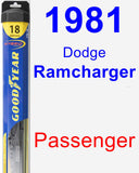 Passenger Wiper Blade for 1981 Dodge Ramcharger - Hybrid