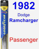 Passenger Wiper Blade for 1982 Dodge Ramcharger - Hybrid