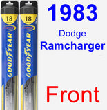 Front Wiper Blade Pack for 1983 Dodge Ramcharger - Hybrid