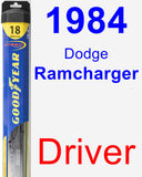 Driver Wiper Blade for 1984 Dodge Ramcharger - Hybrid