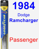 Passenger Wiper Blade for 1984 Dodge Ramcharger - Hybrid