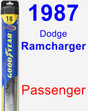 Passenger Wiper Blade for 1987 Dodge Ramcharger - Hybrid