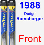 Front Wiper Blade Pack for 1988 Dodge Ramcharger - Hybrid