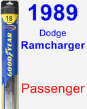 Passenger Wiper Blade for 1989 Dodge Ramcharger - Hybrid
