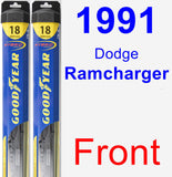 Front Wiper Blade Pack for 1991 Dodge Ramcharger - Hybrid