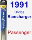 Passenger Wiper Blade for 1991 Dodge Ramcharger - Hybrid