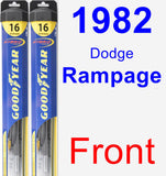 Front Wiper Blade Pack for 1982 Dodge Rampage - Hybrid