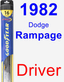 Driver Wiper Blade for 1982 Dodge Rampage - Hybrid