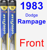 Front Wiper Blade Pack for 1983 Dodge Rampage - Hybrid