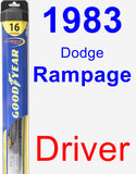 Driver Wiper Blade for 1983 Dodge Rampage - Hybrid