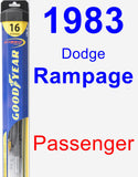 Passenger Wiper Blade for 1983 Dodge Rampage - Hybrid