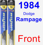 Front Wiper Blade Pack for 1984 Dodge Rampage - Hybrid