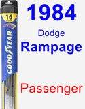 Passenger Wiper Blade for 1984 Dodge Rampage - Hybrid