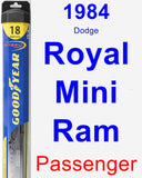 Passenger Wiper Blade for 1984 Dodge Royal Mini Ram - Hybrid