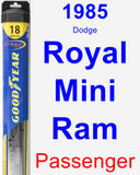 Passenger Wiper Blade for 1985 Dodge Royal Mini Ram - Hybrid