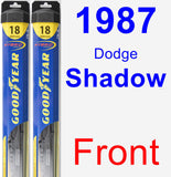 Front Wiper Blade Pack for 1987 Dodge Shadow - Hybrid