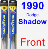 Front Wiper Blade Pack for 1990 Dodge Shadow - Hybrid
