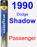 Passenger Wiper Blade for 1990 Dodge Shadow - Hybrid