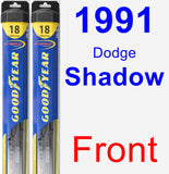 Front Wiper Blade Pack for 1991 Dodge Shadow - Hybrid