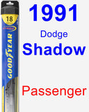 Passenger Wiper Blade for 1991 Dodge Shadow - Hybrid