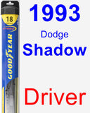 Driver Wiper Blade for 1993 Dodge Shadow - Hybrid