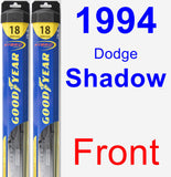 Front Wiper Blade Pack for 1994 Dodge Shadow - Hybrid