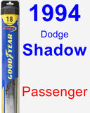 Passenger Wiper Blade for 1994 Dodge Shadow - Hybrid