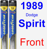 Front Wiper Blade Pack for 1989 Dodge Spirit - Hybrid