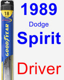Driver Wiper Blade for 1989 Dodge Spirit - Hybrid