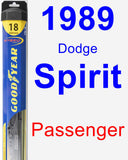 Passenger Wiper Blade for 1989 Dodge Spirit - Hybrid
