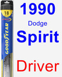 Driver Wiper Blade for 1990 Dodge Spirit - Hybrid