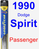 Passenger Wiper Blade for 1990 Dodge Spirit - Hybrid