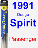 Passenger Wiper Blade for 1991 Dodge Spirit - Hybrid