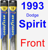 Front Wiper Blade Pack for 1993 Dodge Spirit - Hybrid