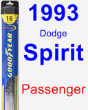 Passenger Wiper Blade for 1993 Dodge Spirit - Hybrid